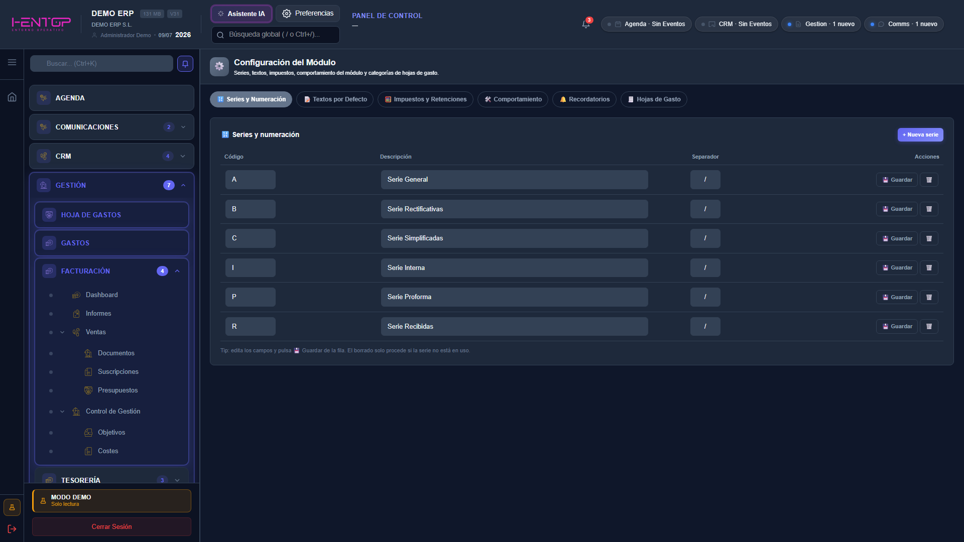 Configuración del Módulo